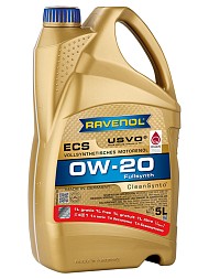 Акция 4+1 Моторное масло RAVENOL ECS EcoSynth SAE 0W-20 (5л акция 4+1)